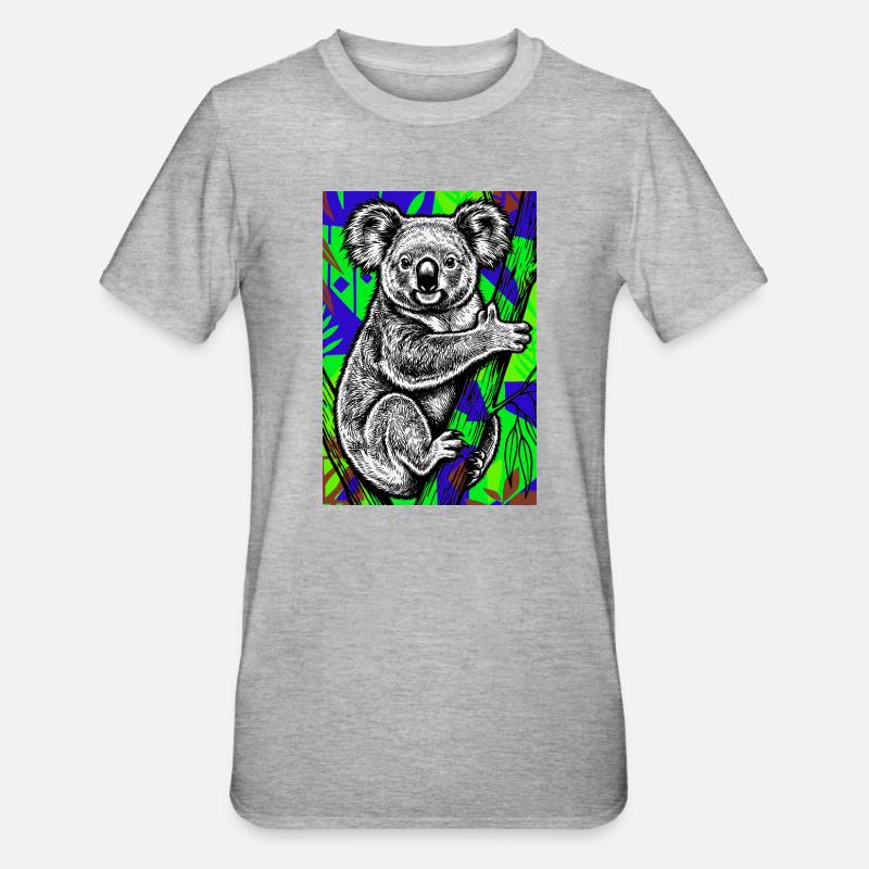 Koala - T-shirt polycoton Unisexe - gris chiné