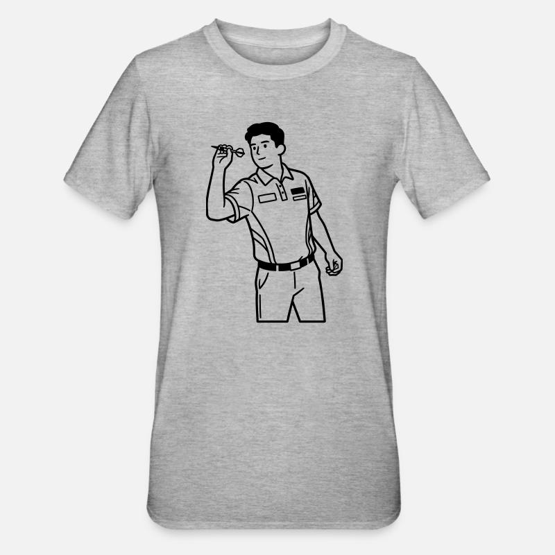 Fléchettes - T-shirt polycoton Unisexe - gris chiné