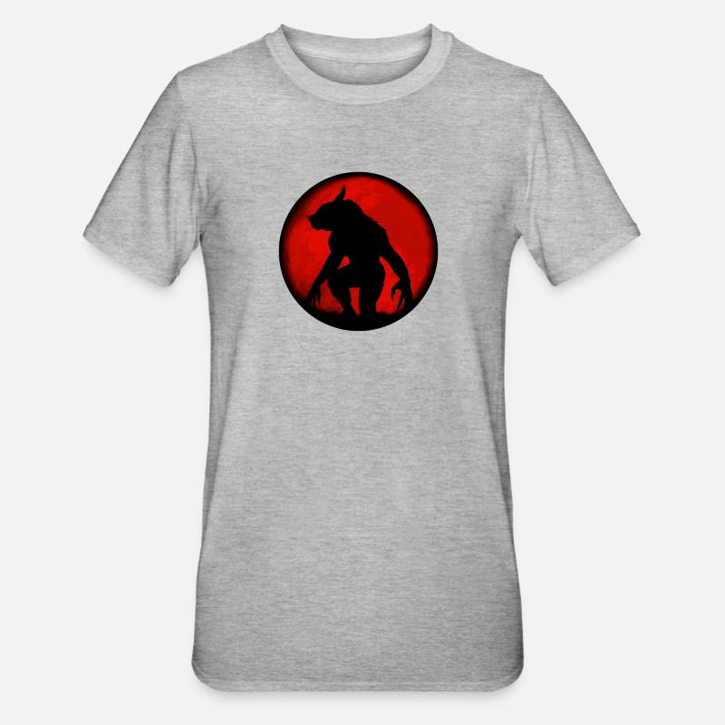 Fenris Werwolf - Unisex Polycotton T-Shirt - Grau meliert