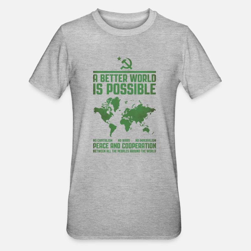 A Better World 2 - Unisex Polycotton T-Shirt - heather grey