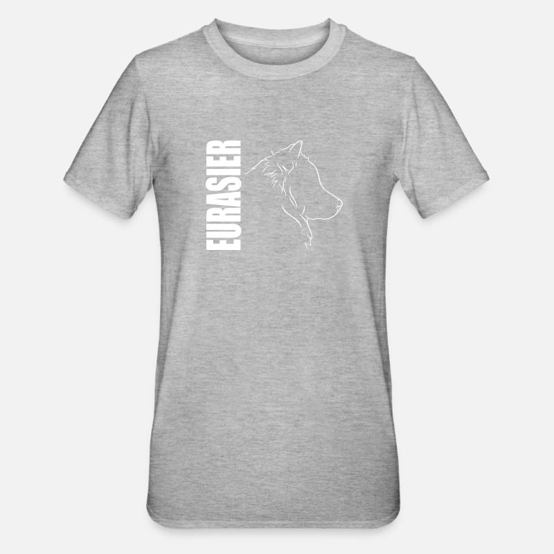 Eurasier Profil Chiens Chiens Wilsigns - T-shirt polycoton Unisexe - gris chiné