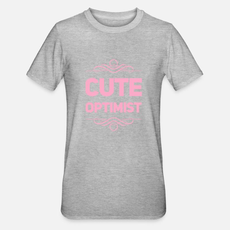 Optimiste mignon - T-shirt polycoton Unisexe - gris chiné