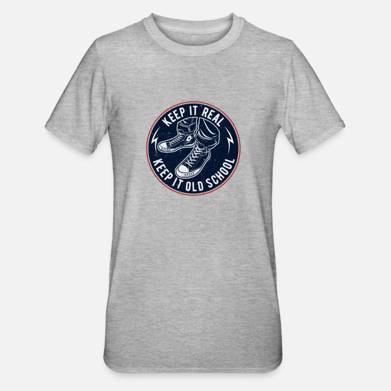 Keep It Oldschool - Unisex Polycotton T-Shirt - heather grey