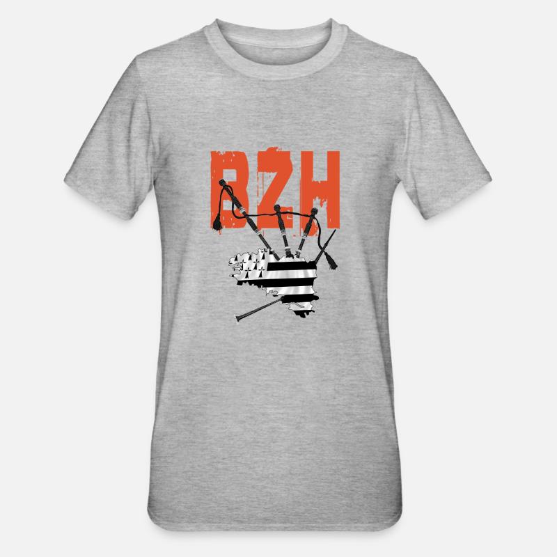 cornemuse bzh - T-shirt polycoton Unisexe - gris chiné