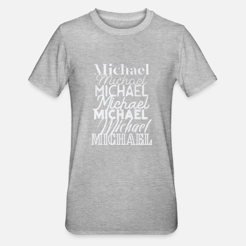 Michael - Unisex Polycotton T-skjorte - gråmelert