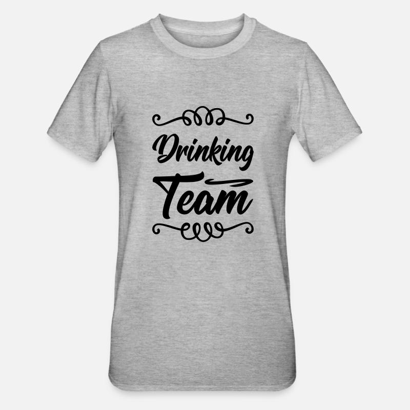 Équipe de consommation d’alcool - T-shirt polycoton Unisexe - gris chiné