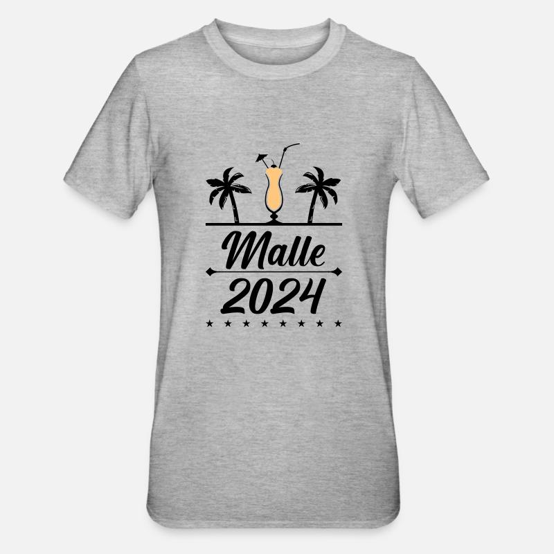 MALLE 2024 - T-shirt polycoton Unisexe - gris chiné