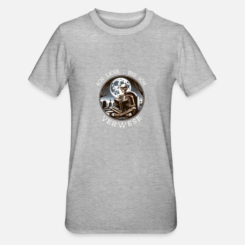 La lecture est mon hobby - T-shirt polycoton Unisexe - gris chiné