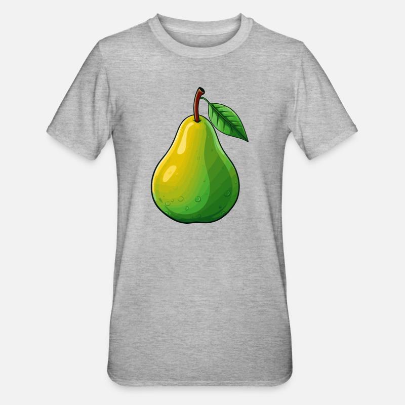 Eine Birne - Unisex Polycotton T-Shirt - Grau meliert