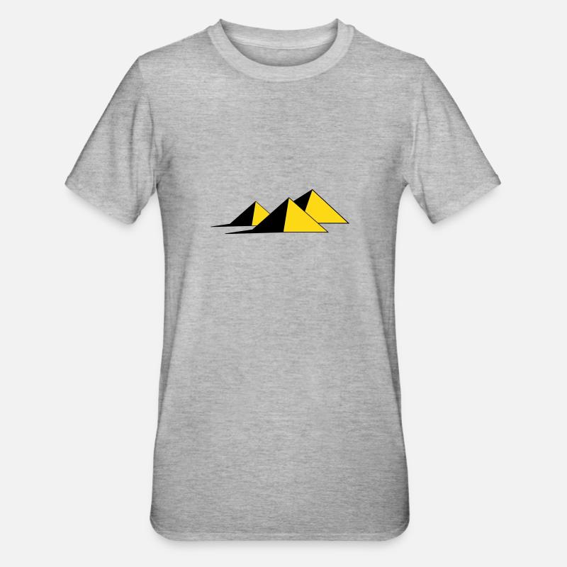 Pyramides - T-shirt polycoton Unisexe - gris chiné