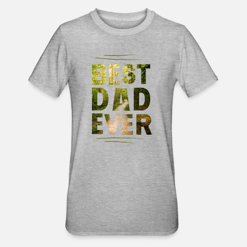 Bester Papa - Unisex Polycotton T-Shirt - Grau meliert