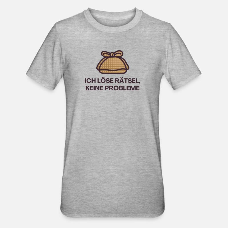 I solve puzzles, no problems - Unisex Polycotton T-Shirt - heather grey