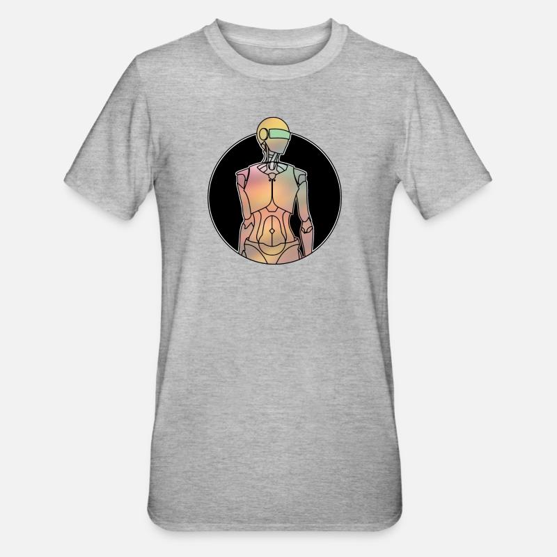 Android - Intelligence artificielle - T-shirt polycoton Unisexe - gris chiné