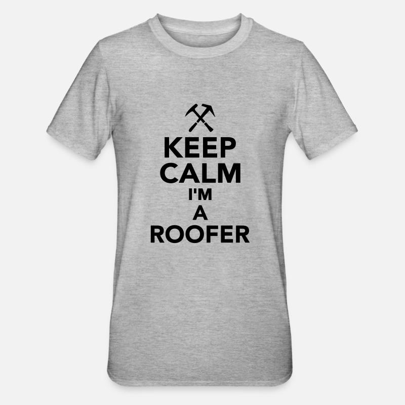Dachdecker - Unisex Polycotton T-Shirt - Grau meliert