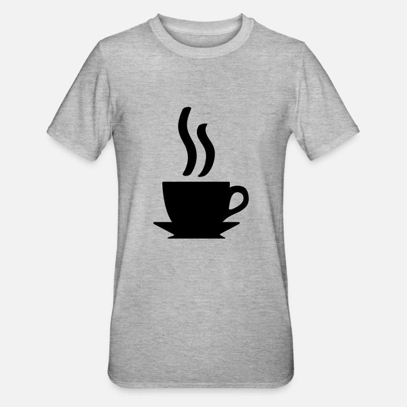 Kaffe oder Tee - Unisex Polycotton T-Shirt - Grau meliert