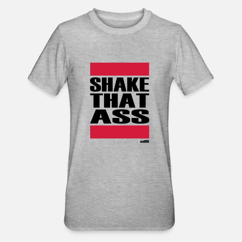 SHAKE QUE ASS - T-shirt polycoton Unisexe - gris chiné