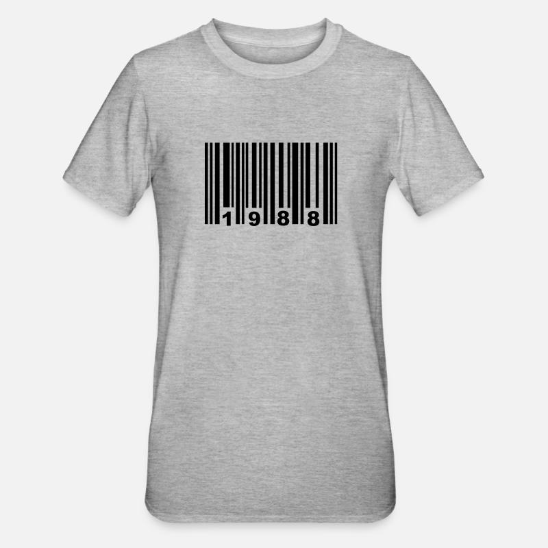 1988 - T-shirt polycoton Unisexe - gris chiné