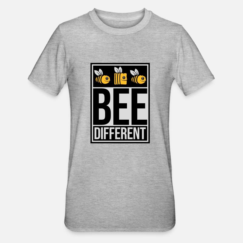 bee citation différente - T-shirt polycoton Unisexe - gris chiné