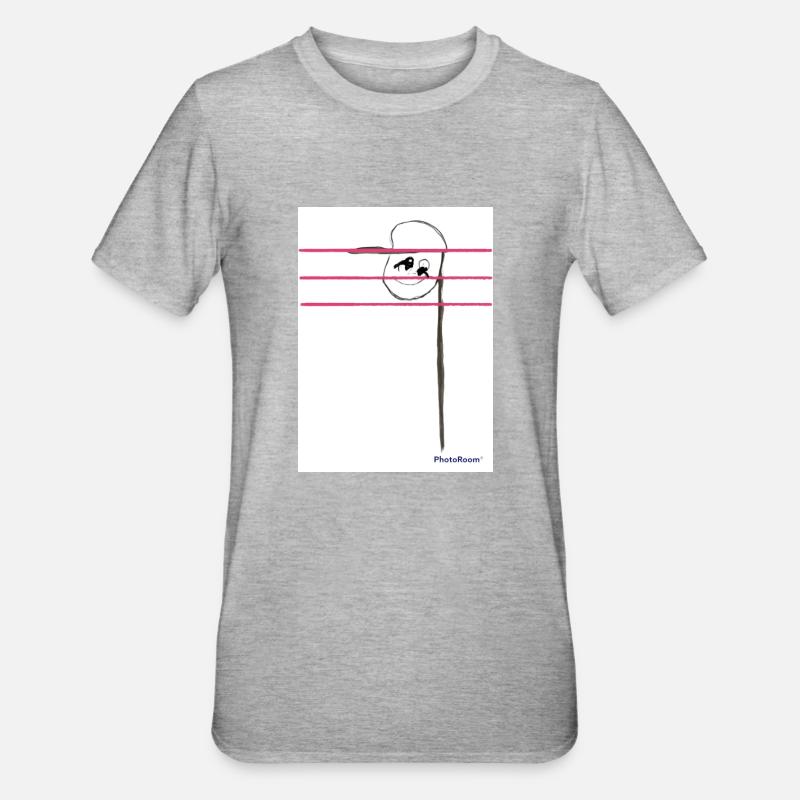 Note de musique - T-shirt polycoton Unisexe - gris chiné