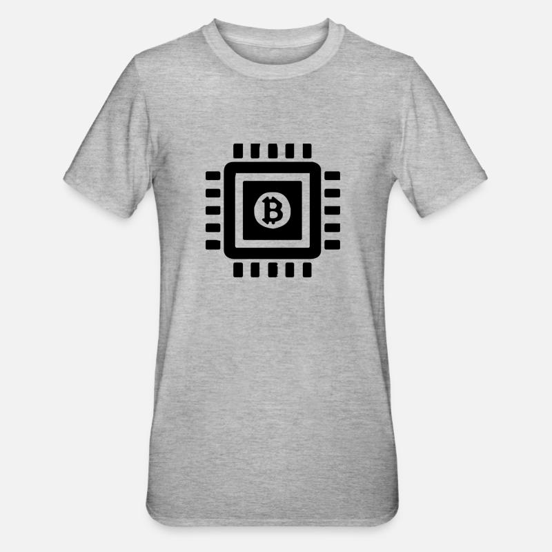 Bitcoin processor - Unisex Polycotton T-Shirt - heather grey