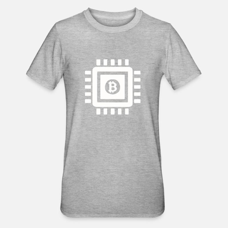 Bitcoin processor - Unisex Polycotton T-Shirt - heather grey