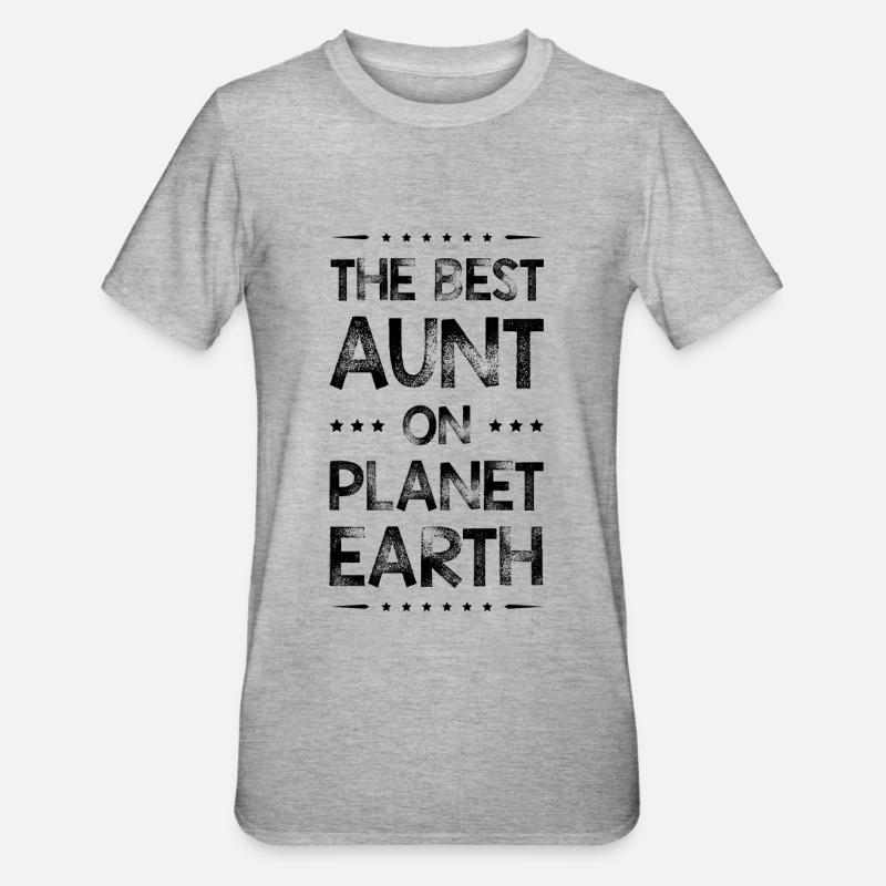 Beste Tante Spruch - Unisex Polycotton T-Shirt - Grau meliert