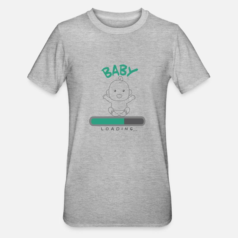Grossesse Bébé Loading - T-shirt polycoton Unisexe - gris chiné