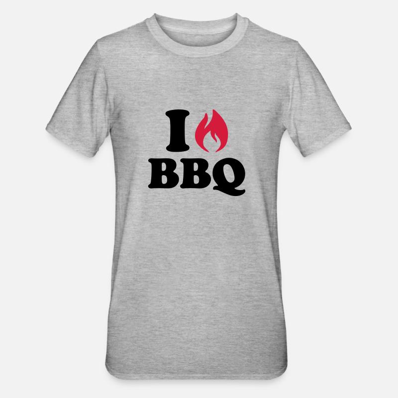 Grillen - Unisex Polycotton T-Shirt - Grau meliert