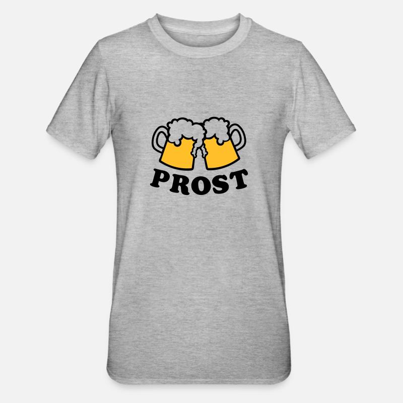 Bier - Unisex Polycotton T-Shirt - Grau meliert