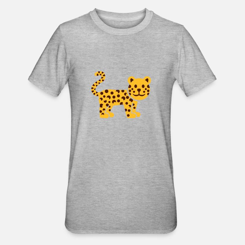 Leopard - T-shirt polycoton Unisexe - gris chiné