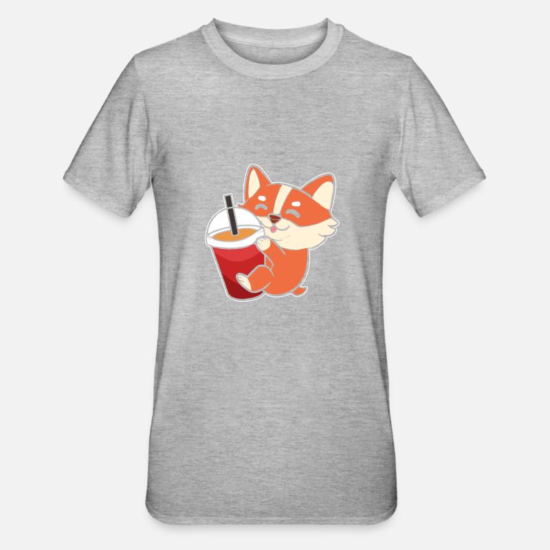Corgi - Unisex Polycotton T-Shirt - heather grey