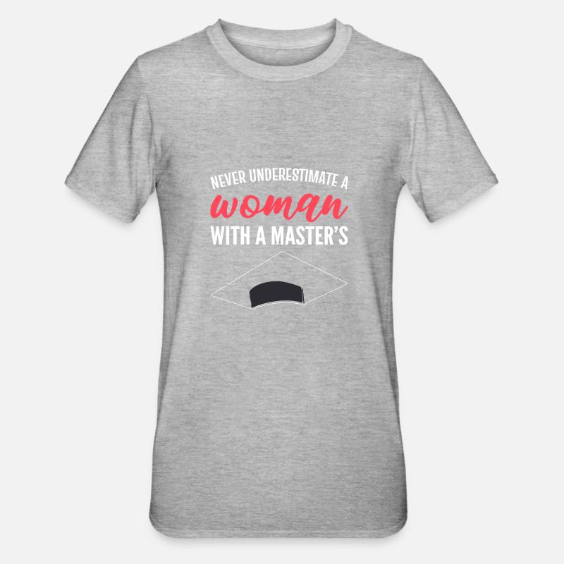 Master Studium Abschlussfeier - Unisex Polycotton T-Shirt - Grau meliert