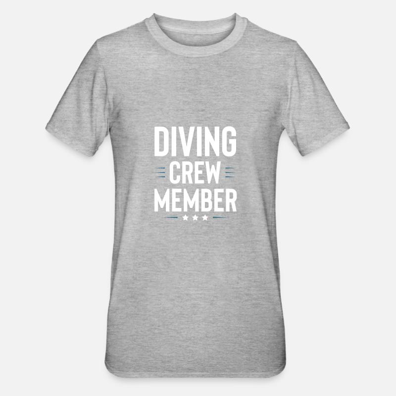 Équipage de plongée - T-shirt polycoton Unisexe - gris chiné