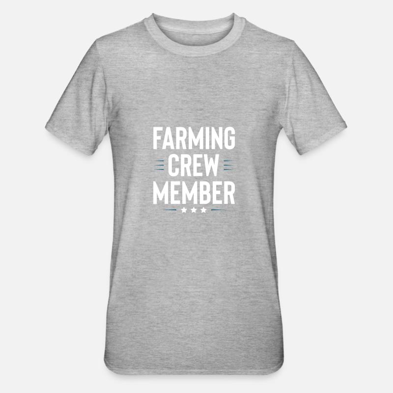 Farming Crew - Unisex Polycotton T-Shirt - Grau meliert