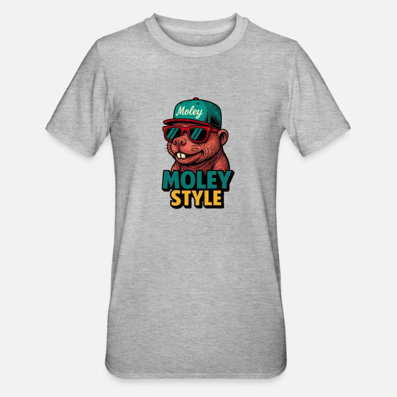 Casquette rétro Monkey Style Moley - T-shirt polycoton Unisexe - gris chiné