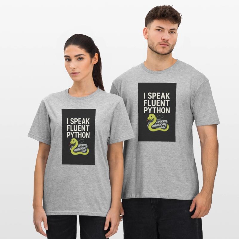 Serpent de codage Python T-shirt polycoton Unisexe