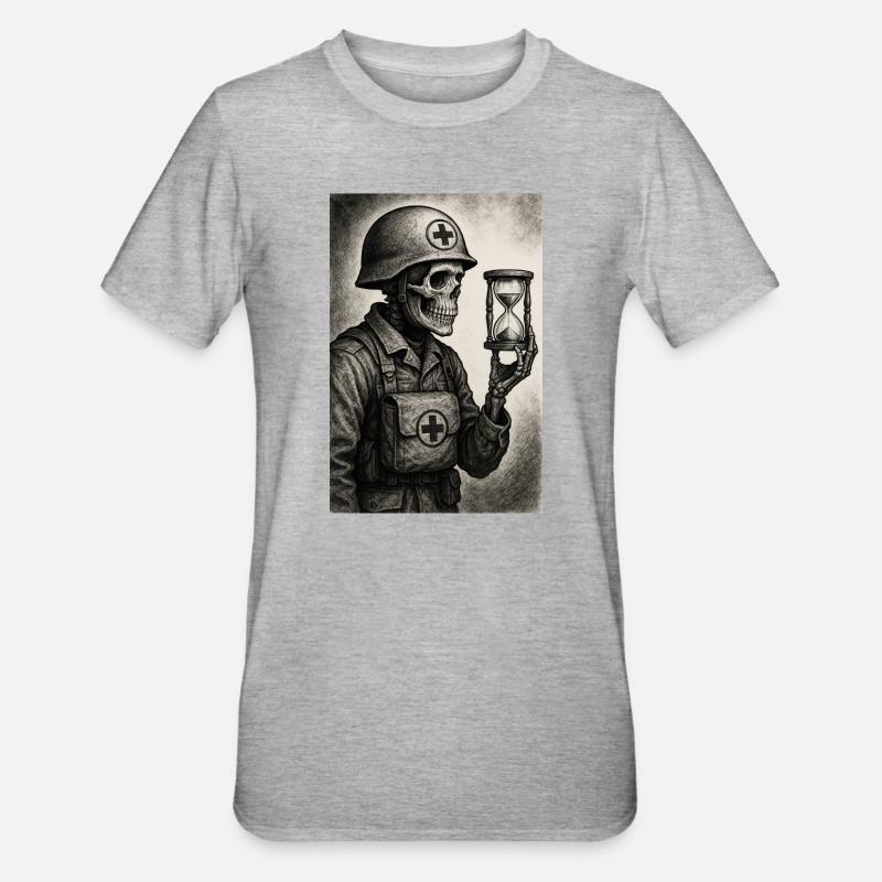 Moissonneur du temps - T-shirt polycoton Unisexe - gris chiné
