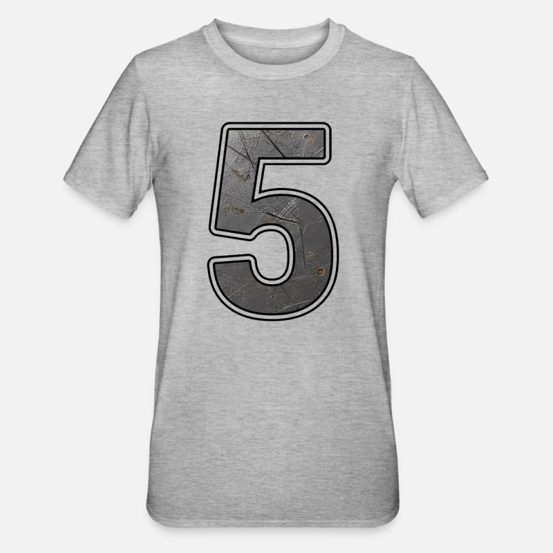 Conception de Rusty 5 - T-shirt polycoton Unisexe - gris chiné