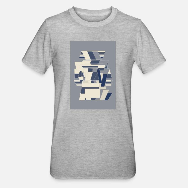 Robot guerrier bleu - T-shirt polycoton Unisexe - gris chiné