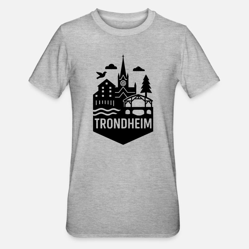 Trondheim - T-shirt polycoton Unisexe - gris chiné