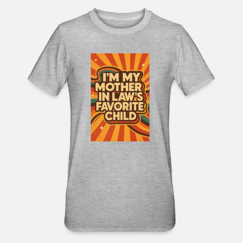 Das Lieblingskind der Schwiegermutter - Unisex Polycotton T-Shirt - Grau meliert
