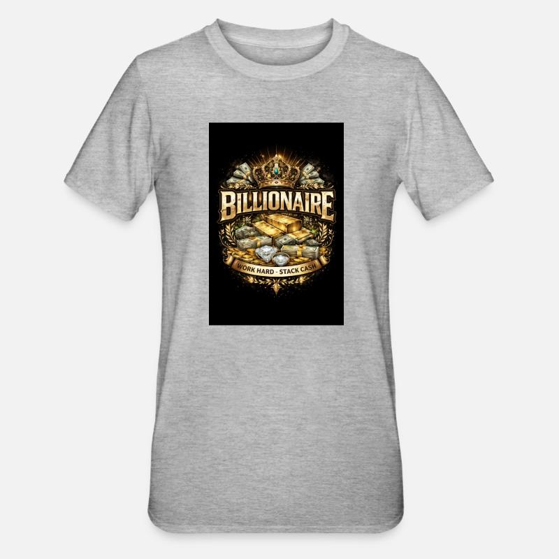 6D0F5E12-D063-4FDD-AC08-1CA5FF0643D0 - T-shirt polycoton Unisexe - gris chiné