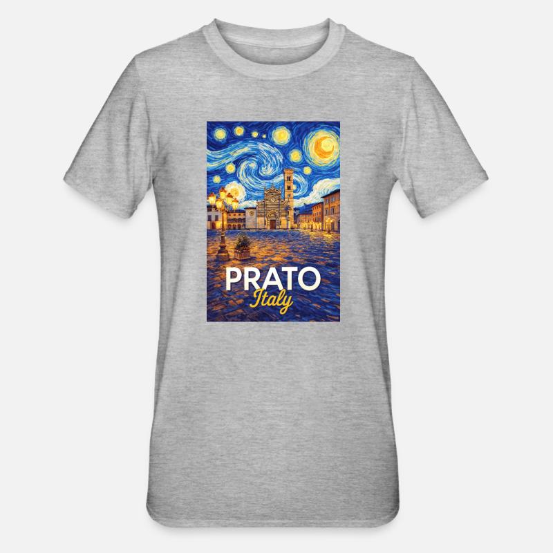 Prato, Italie. - T-shirt polycoton Unisexe - gris chiné