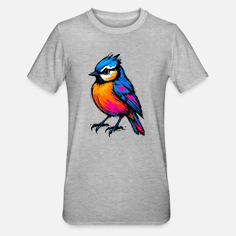 Pop Art: Der Farbausbruch - Unisex Polycotton T-Shirt - Grau meliert