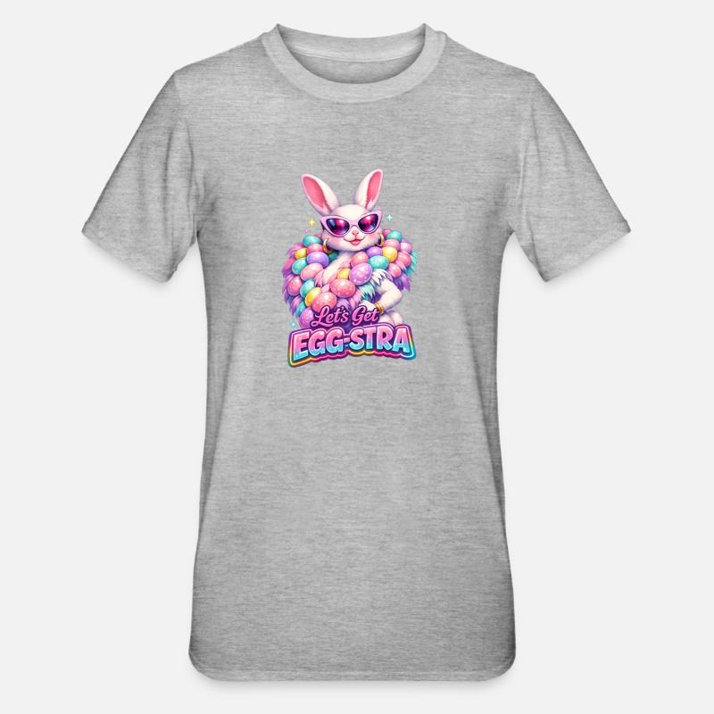 Easter Lets Get Egg-stra - Unisex Polycotton T-Shirt - heather grey