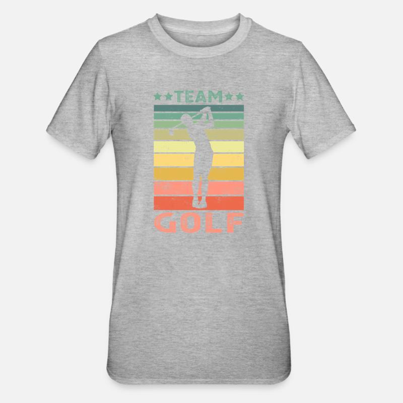 Golf - Unisex Polycotton T-Shirt - Grau meliert