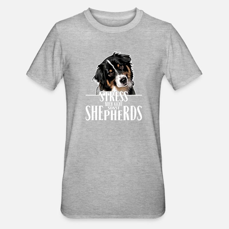 AUSTRALIAN SHEPHERD Spruch Wilsigns Aussie Hunde - Unisex Polycotton T-Shirt - Grau meliert