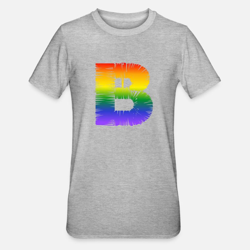 Rainbow B - T-shirt polycoton Unisexe - gris chiné