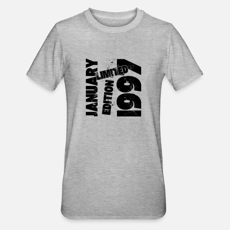 JANVIER 1997 LIMITED EDITION - T-shirt polycoton Unisexe - gris chiné