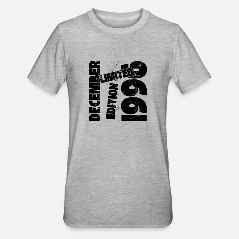 DECEMBRE 1996 LIMITED EDITION - T-shirt polycoton Unisexe - gris chiné